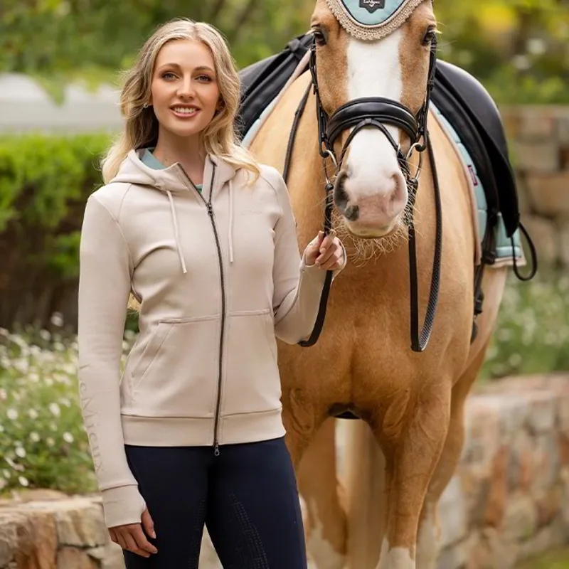 LeMieux Tabi Tech Womens Full Zip Hoodie - Stone-7