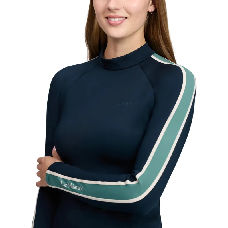 LeMieux Talia Women's Turtleneck Base Layer - Navy-4