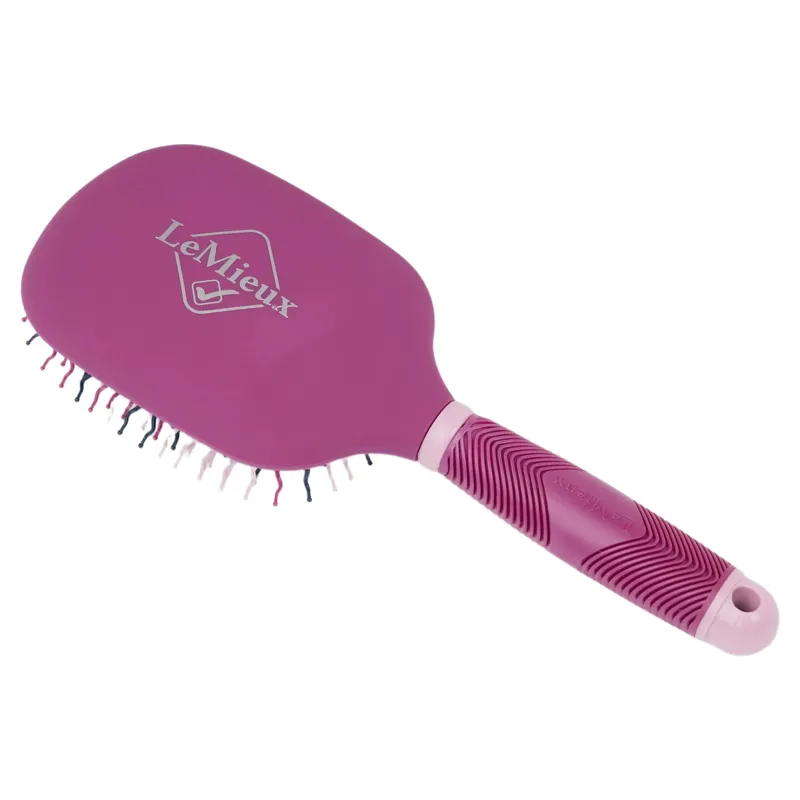 LeMieux Tangle Tidy Plus Mane and Tail Brush - Blackberry-2
