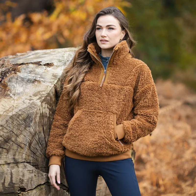 LeMieux Tara Ladies Teddy Fleece Pullover - Ginger-1