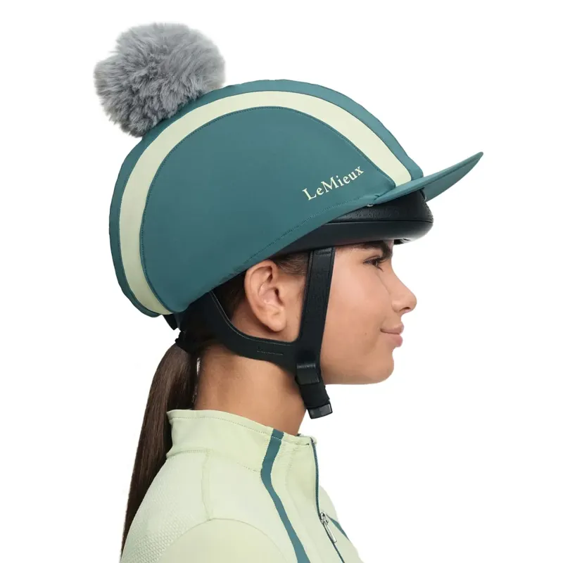 LeMieux Tempo Pom Helmet Cover - Jungle-3