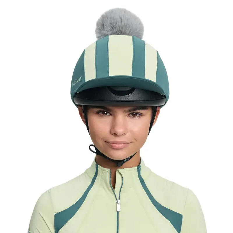 LeMieux Tempo Pom Helmet Cover - Jungle-4