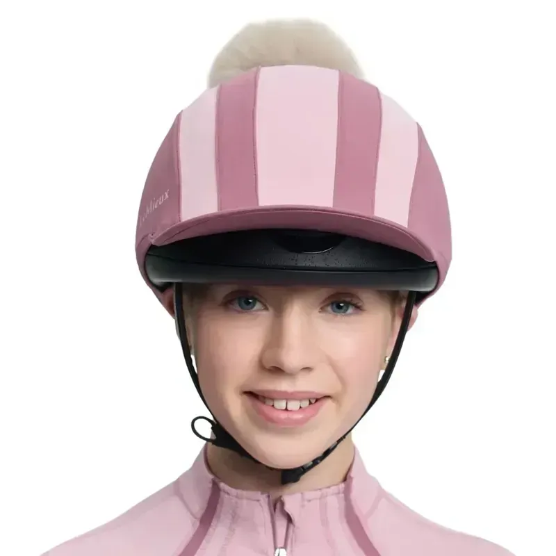 LeMieux Tempo Pom Helmet Cover - Mallow-1