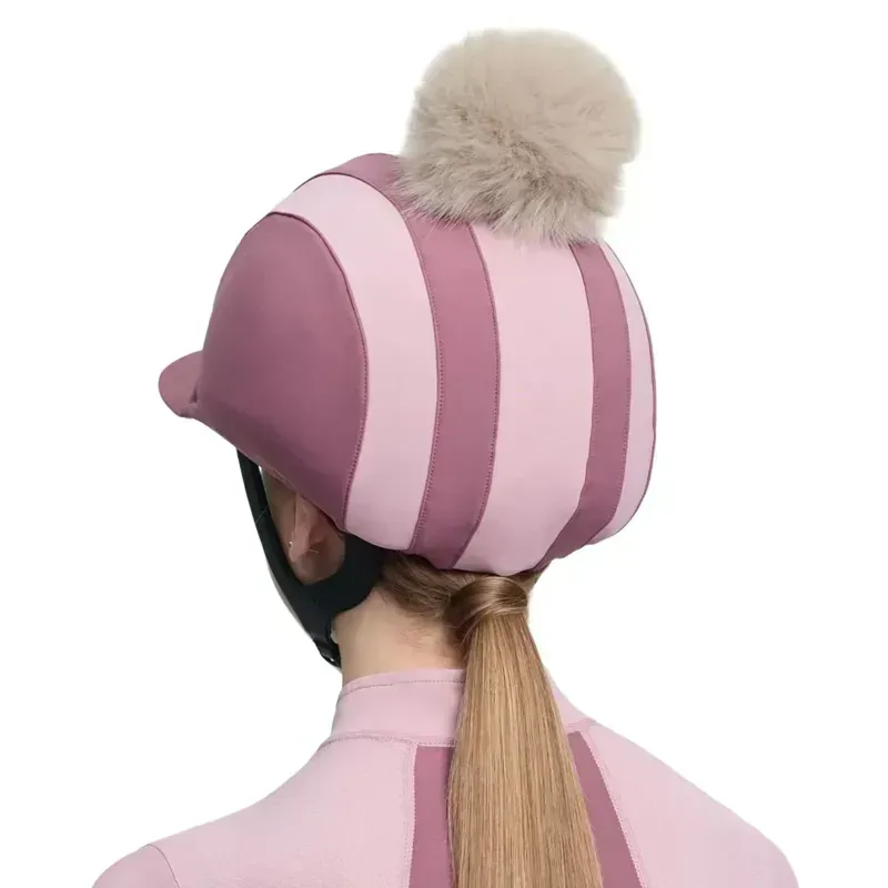 LeMieux Tempo Pom Helmet Cover - Mallow-2