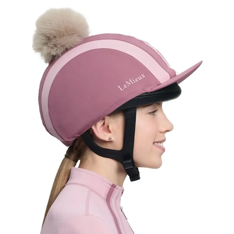 LeMieux Tempo Pom Helmet Cover - Mallow-3