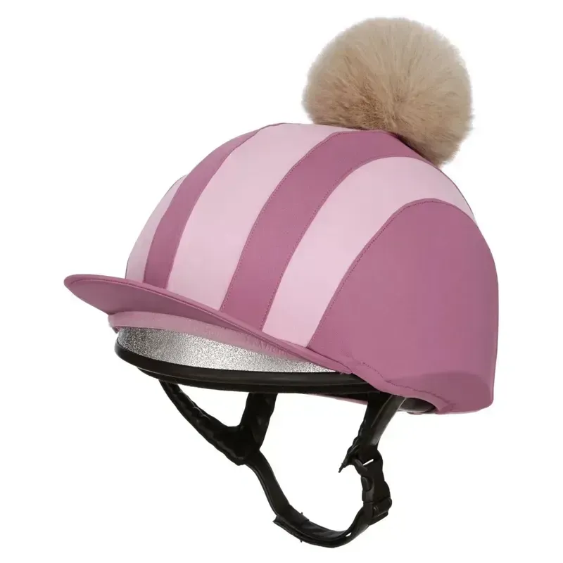 LeMieux Tempo Pom Helmet Cover - Mallow-5