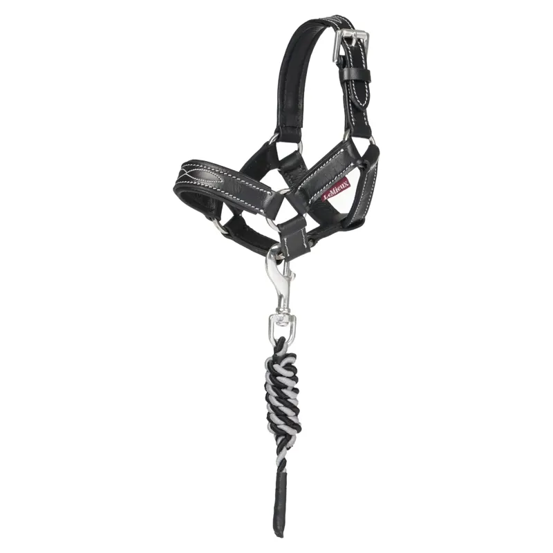 LeMieux Mini Toy Pony Leather Halter and Lead Rope - Black