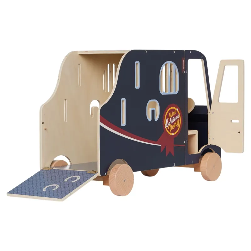 LeMieux Mini Toy Pony Wooden Horse Truck - Navy-1