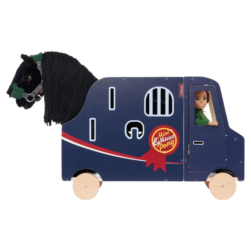 LeMieux Mini Toy Pony Wooden Horse Truck - Navy-3
