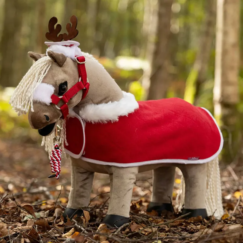 LeMieux Mini Toy Pony Christmas Blanket Set - Red-1