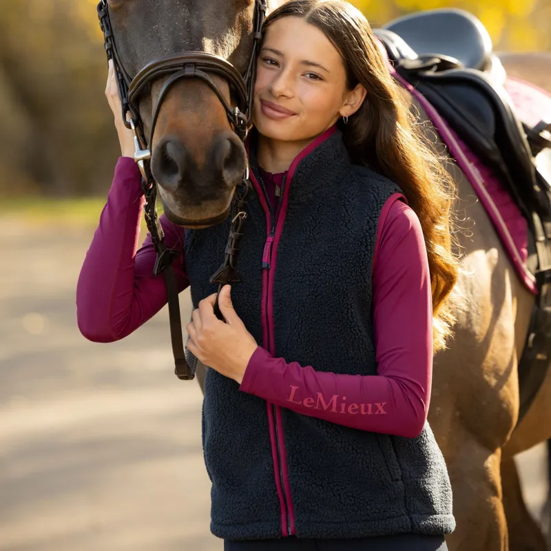LeMieux Young Rider Trinity Teddy Vest - Navy Pre-Order-3