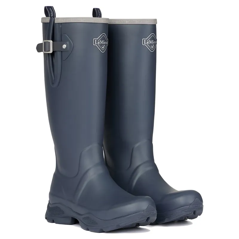 LeMieux Ultra Stride Women's Neoprene Lined Rain Boots - Navy