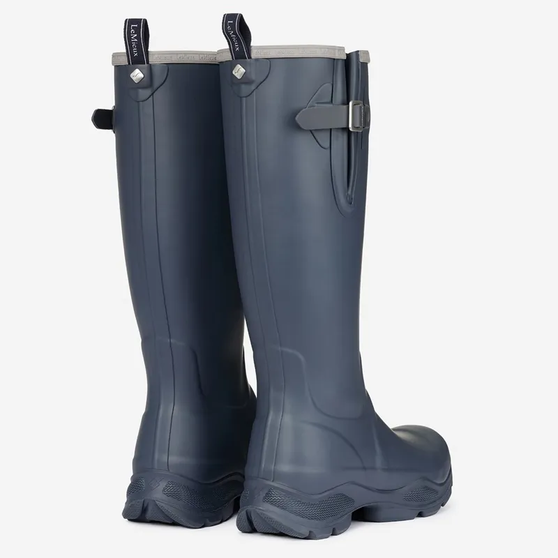 LeMieux Ultra Stride Women's Neoprene Lined Rain Boots - Navy-2