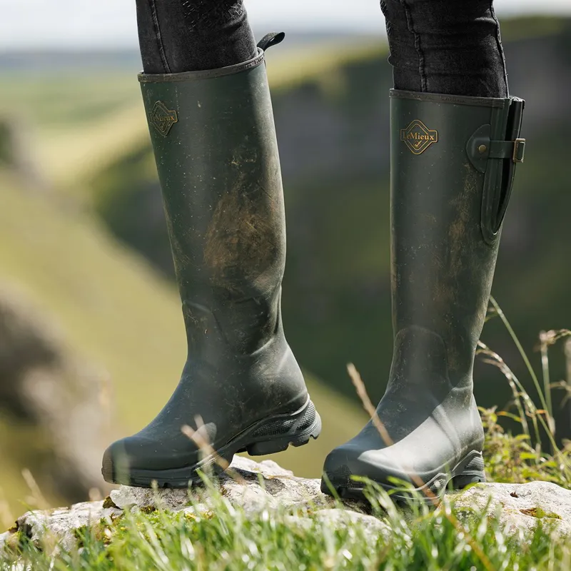 LeMieux Ultra Stride Women's Neoprene Lined Rubber Boots - Oak-7