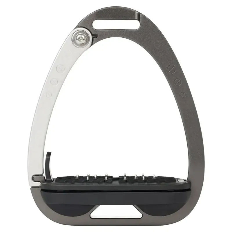 LeMieux Vector Control Flat Safety Stirrups - Carbon/Silver-1