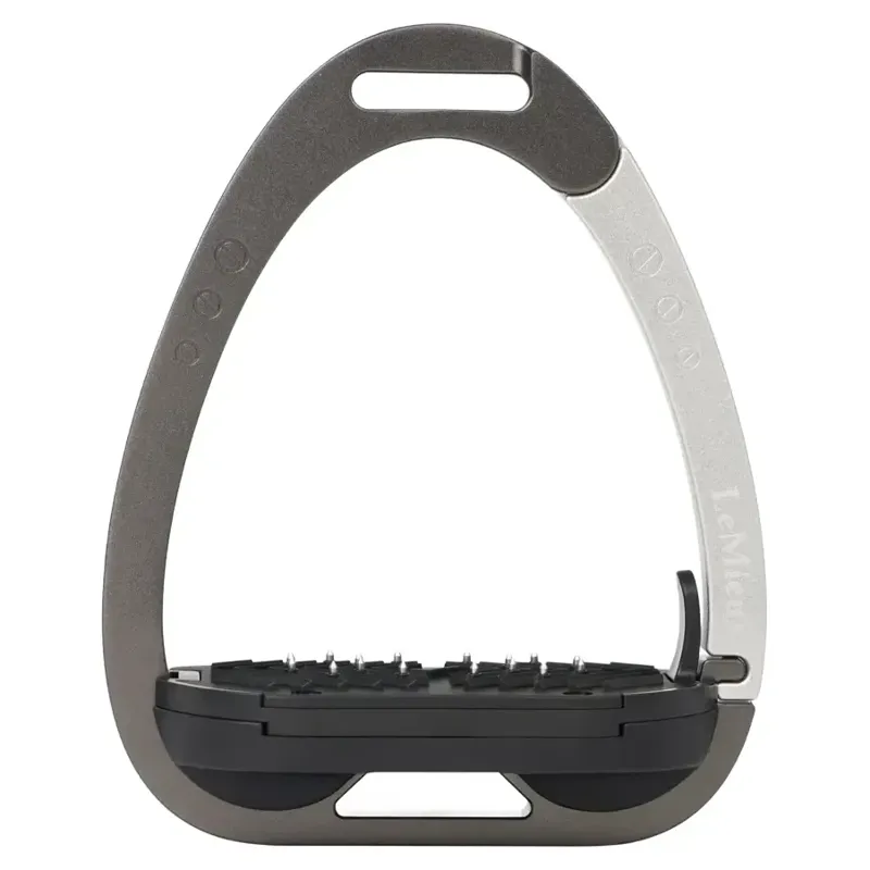 LeMieux Vector Control Flat Safety Stirrups - Carbon/Silver-4