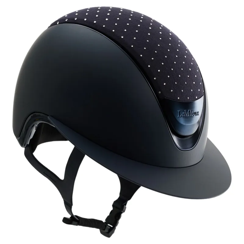 LeMieux Verv Helmet Panel - Swarovski/Navy-3