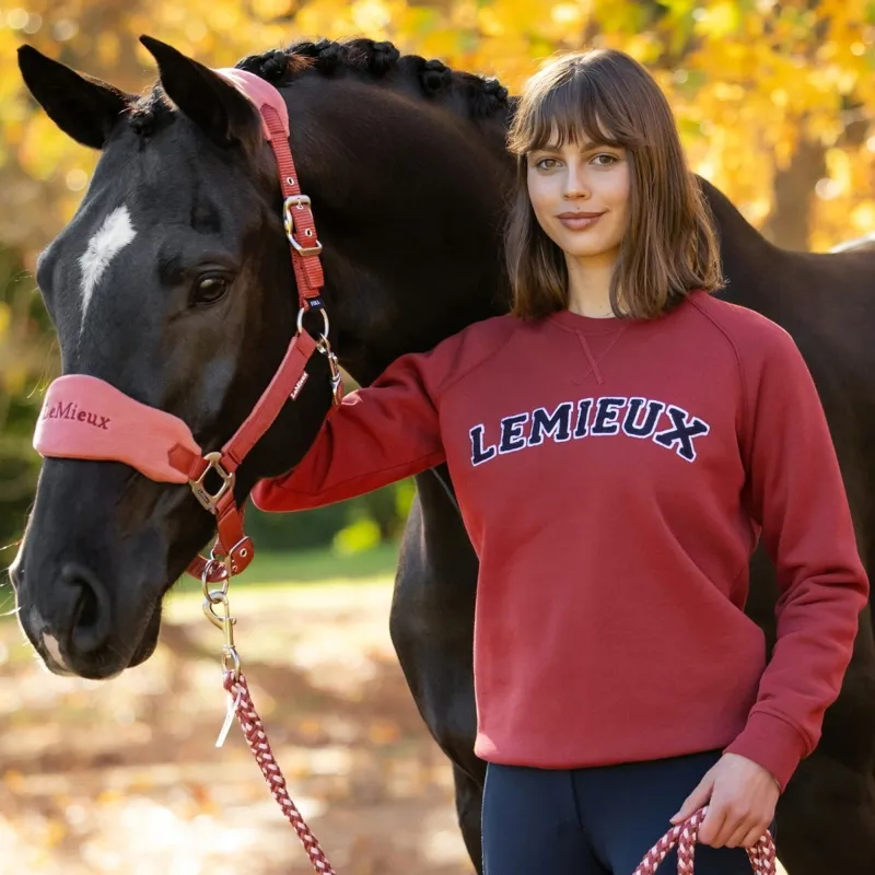LeMieux Vida Varsity Crew Neck Womens Sweatshirt - Russet-3