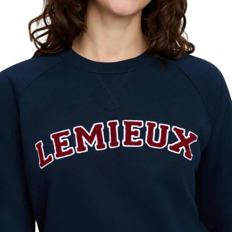 LeMieux Vida Varsity Crew Neck Women's Sweatshirt - Navy-4