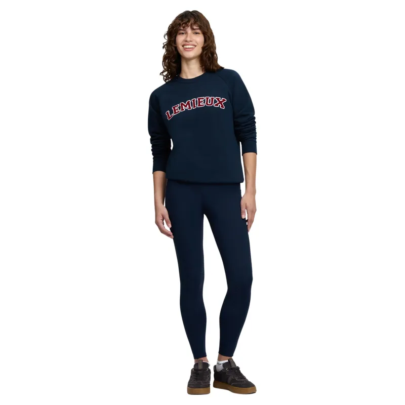 LeMieux Vida Varsity Crew Neck Women's Sweatshirt - Navy-3