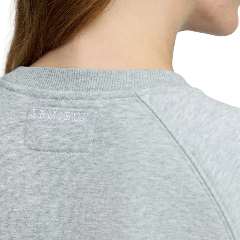 LeMieux Vida Varsity Crew Neck Women's Sweatshirt - Gray Marl-4