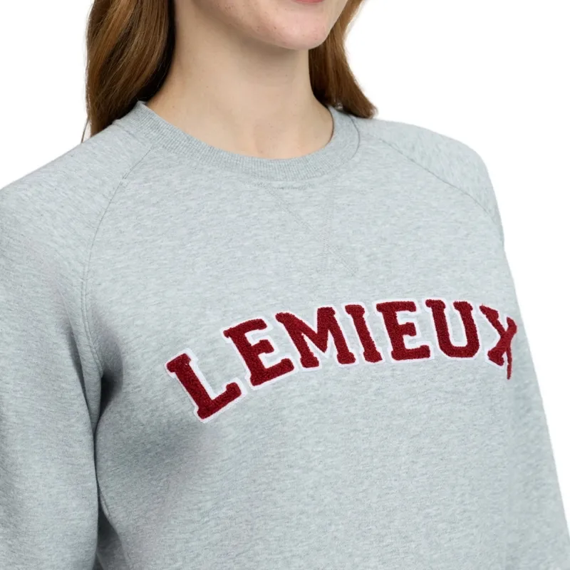 LeMieux Vida Varsity Crew Neck Women's Sweatshirt - Gray Marl-7