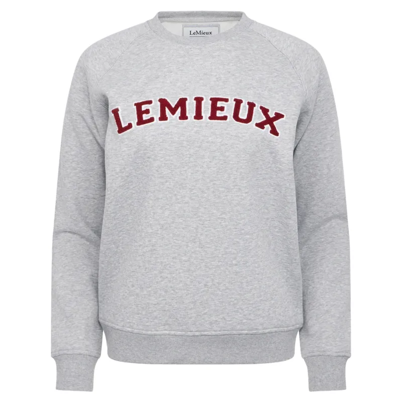 LeMieux Vida Varsity Crew Neck Women's Sweatshirt - Gray Marl-2