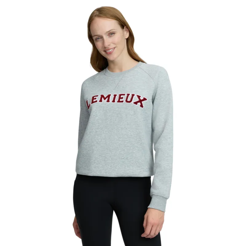 LeMieux Vida Varsity Crew Neck Women's Sweatshirt - Gray Marl-1