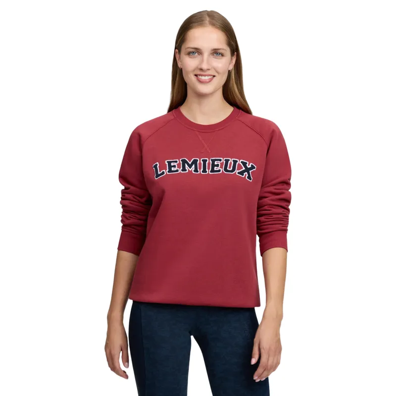 LeMieux Vida Varsity Crew Neck Womens Sweatshirt - Russet-1