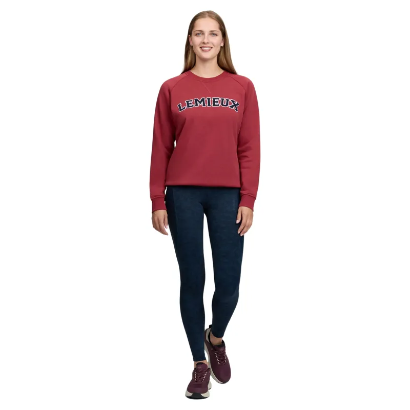 LeMieux Vida Varsity Crew Neck Womens Sweatshirt - Russet-5