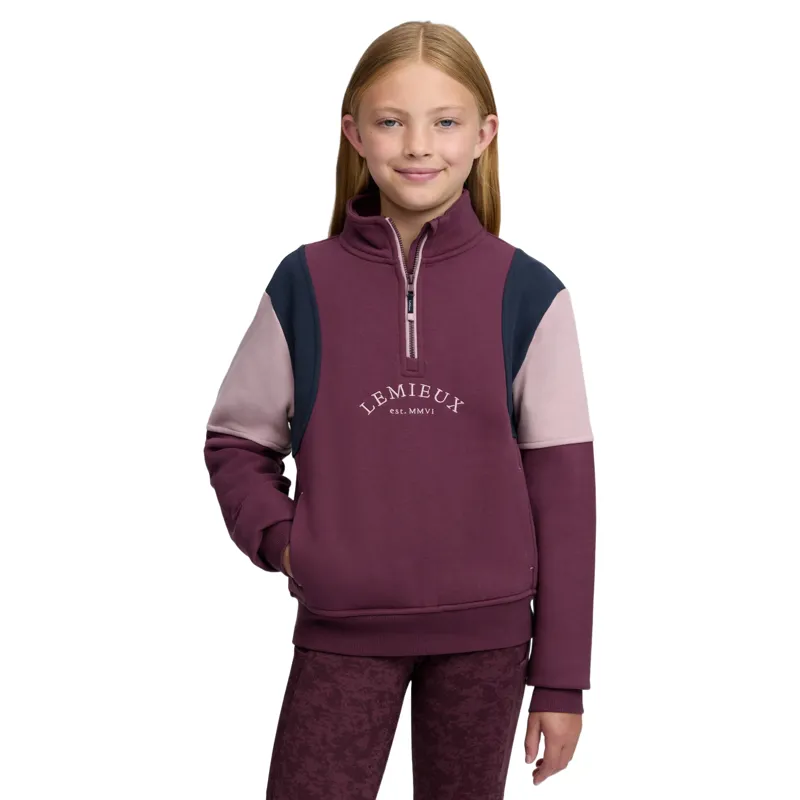 LeMieux Young Rider Viola 1/4 Zip Sweatshirt - Bramble