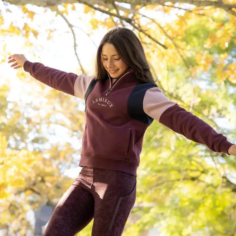 LeMieux Young Rider Viola 1/4 Zip Sweatshirt - Bramble-2