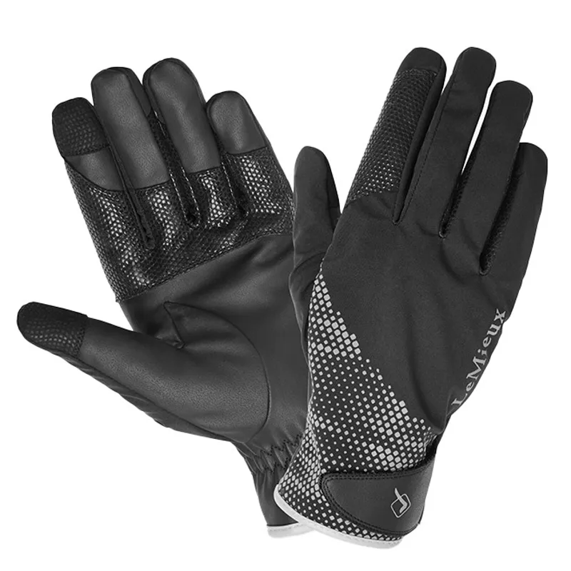 LeMieux Waterproof Close-Contact Riding Gloves - Black