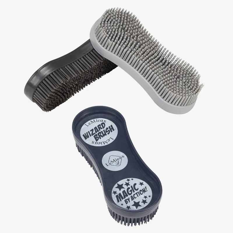 LeMieux Wizard Brushes 3 Pack - Navy/Grey/Black-1