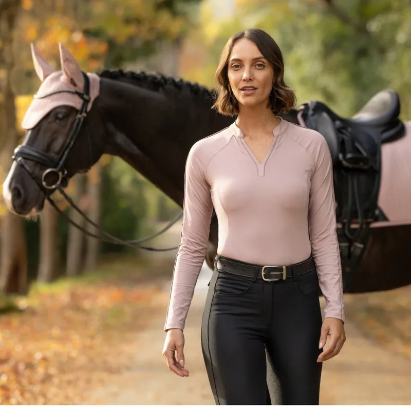 LeMieux Lisa Mesh Women's Long Sleeve Base Layer - Wild Rose-3
