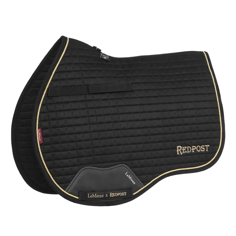 LeMieux x Redpost Suede GP Saddle Pad - Black/Gold