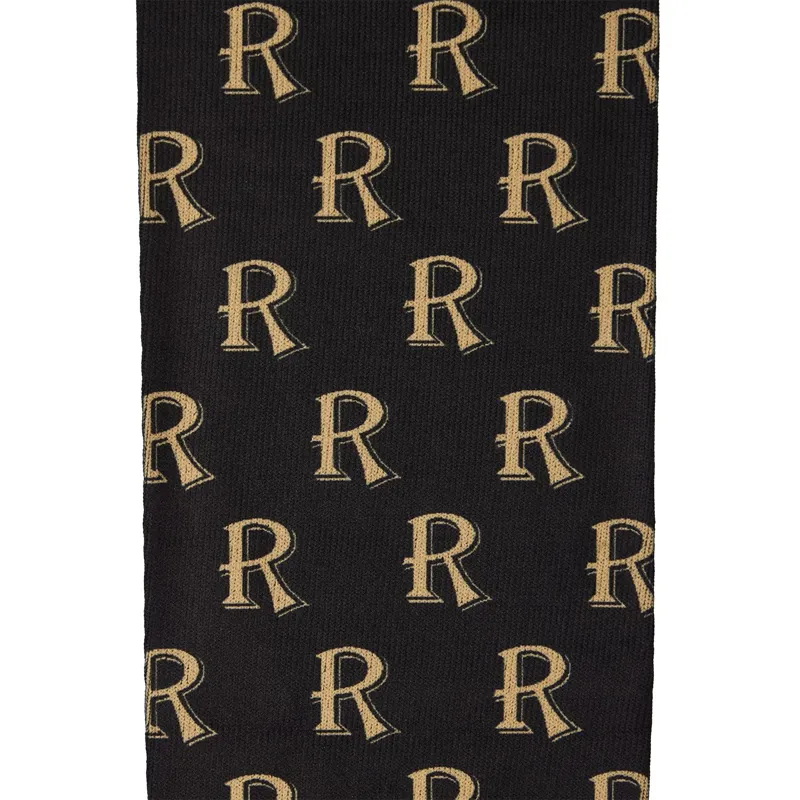 LeMieux x Redpost Footsie Adults Tall Riding Socks - Black/Gold-2