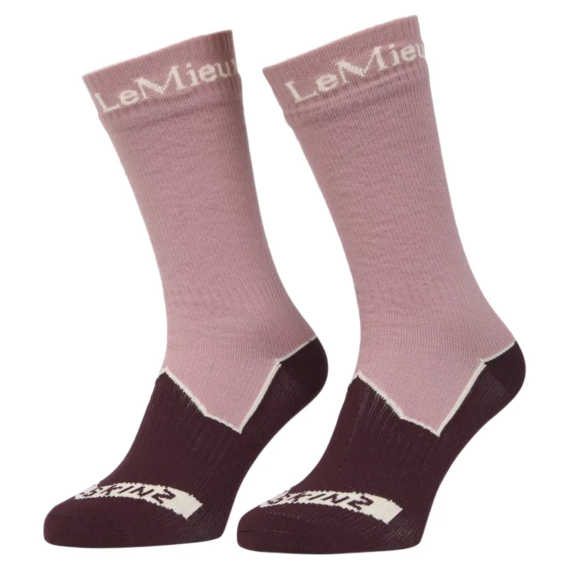 LeMieux x Sealskinz Anti-Blister Waterproof Riding Socks - Dusty Pink