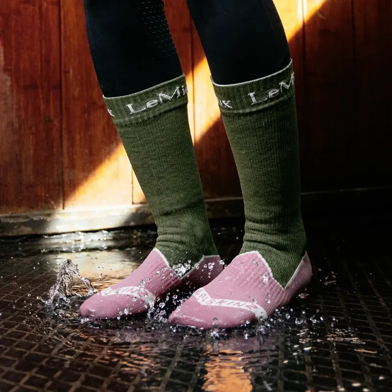 LeMieux x Sealskinz Anti-Blister Waterproof Riding Socks - Olive-3