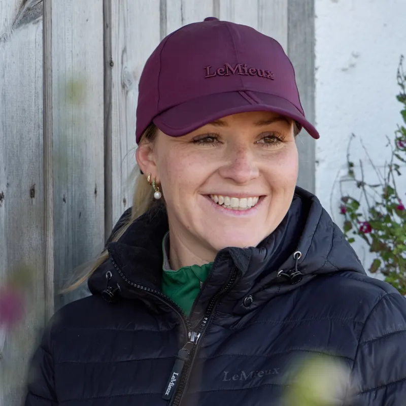 LeMieux x Sealskinz Waterproof Foldable Cap - Burgundy-2
