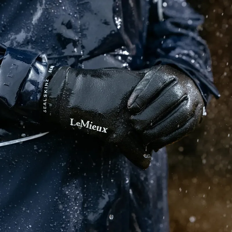 LeMieux x Sealskinz Waterproof Lightweight Riding Gloves - Black-1