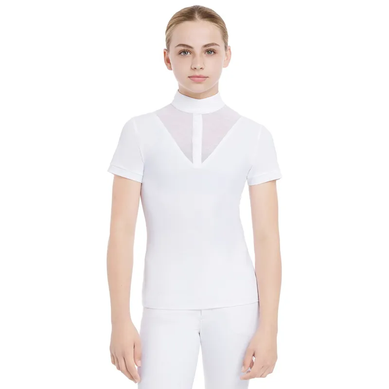 LeMieux Eva Young Rider Short Sleeve Show Shirt - White