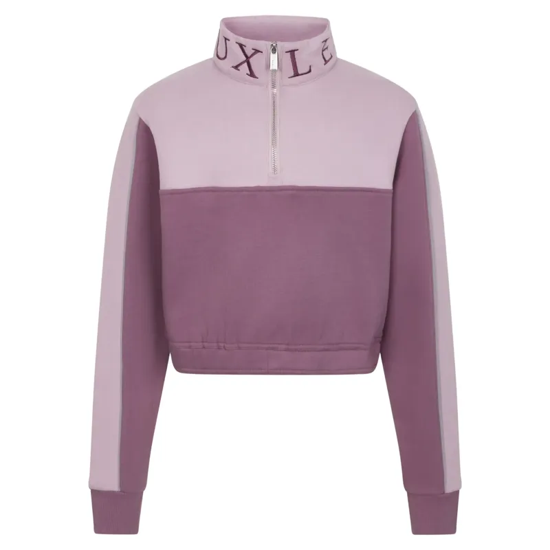 LeMieux Young Rider Kate Cropped 1/4 Zip Sweatshirt - Mallow