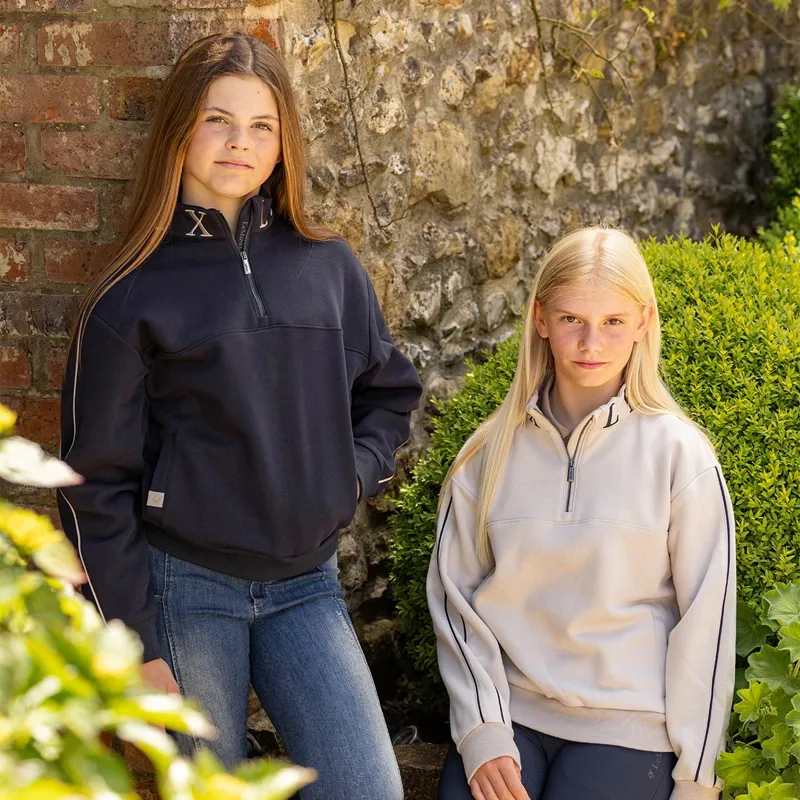 LeMieux Young Rider Kate Quarter Zip Junior Sweatshirt - Navy-7