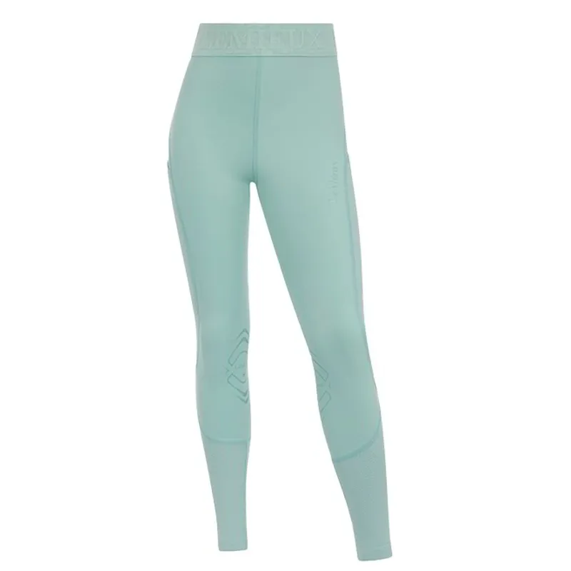 LeMieux Young Rider Lizzie Mesh Knee Grip Junior Riding Tights - Aqua