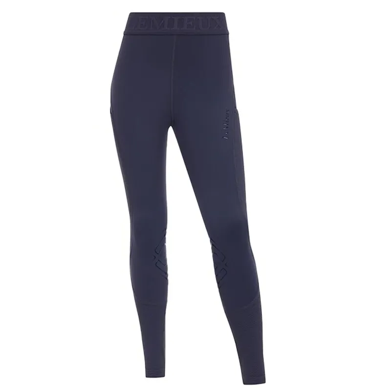 LeMieux Lizzie Mesh Knee Grip Junior Riding Tights - Dusk Blue