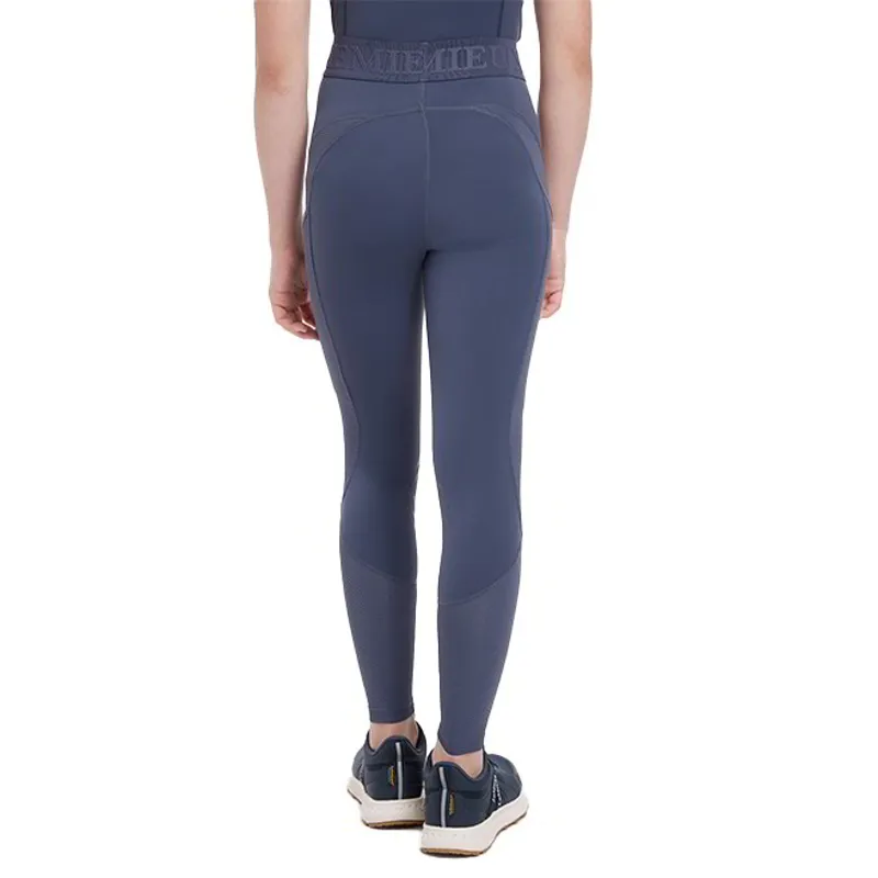 LeMieux Lizzie Mesh Knee Grip Junior Riding Tights - Dusk Blue-2
