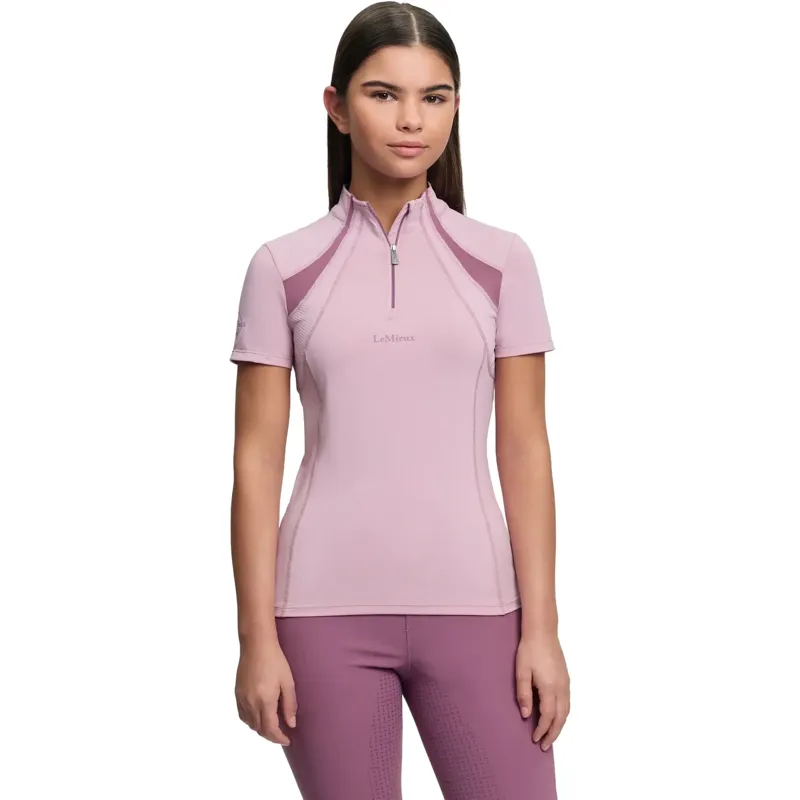 LeMieux Young Rider Mia Mesh Junior Short Sleeve Base Layer - Fondant