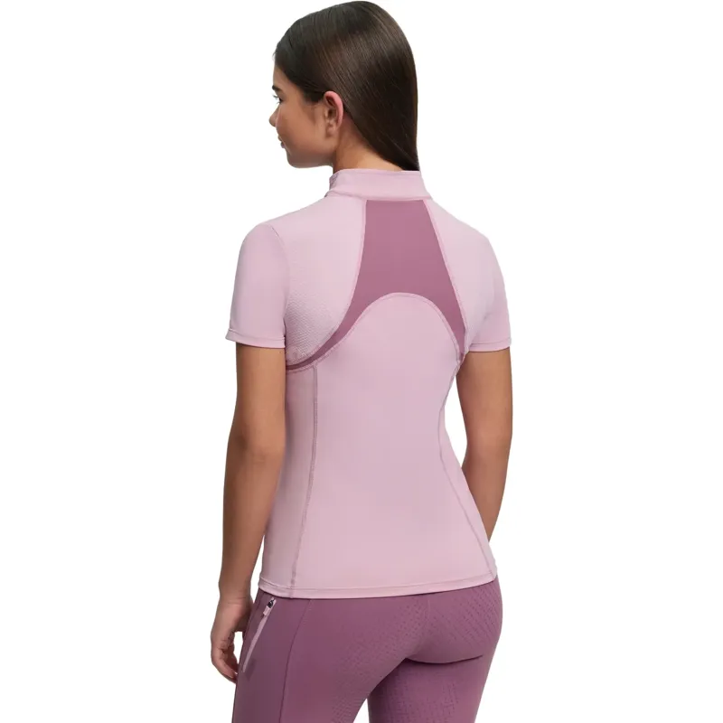 LeMieux Young Rider Mia Mesh Junior Short Sleeve Base Layer - Fondant-1
