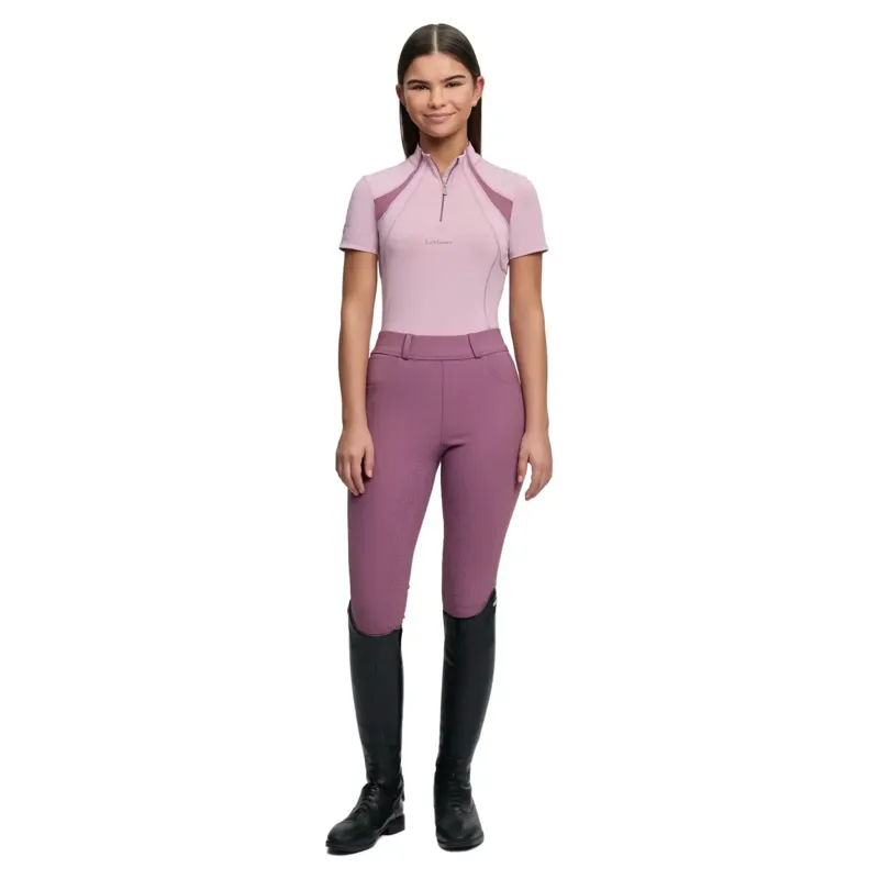 LeMieux Young Rider Mia Mesh Junior Short Sleeve Base Layer - Fondant-6